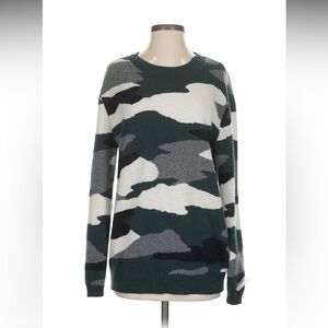 Aqua Camouflage Crew Neck Sweater